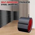 thumbnail image 3 of Stainless Steel Kick Plate, MODANU Anti-Scratch Base Cover Kickplate, Peel and Paste Baseboard Molding Trim for Wall, Entrance Door, Kitchen Cupboard, Dishwasher Toe (6.5ft x 3.9in, Black), 3 of 4