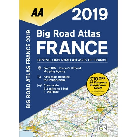 Big road atlas france 2019 pb: 9780749579630