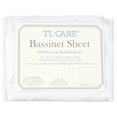 thumbnail image 2 of TL Care 100% Natural Breathable Cotton Jersey Knit Fitted Bassinet Sheet, White, 15" x 33", Soft Breathable, for Boys and Girls, 2 of 9