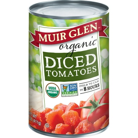 Organic Diced Tomatoes - Muir Glen Organic, Gluten Free Diced Tomatoes, 28 oz Can