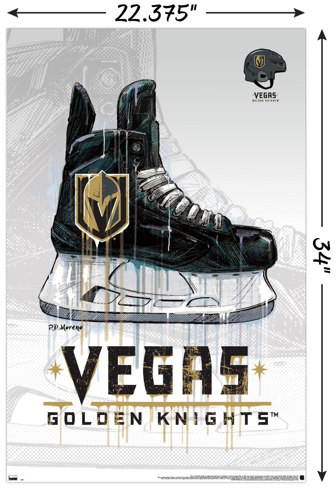 NHL Vegas Golden Knights - Drip Skate 20 Wall Poster, 22.375" x 34"