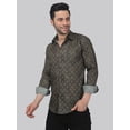 thumbnail image 5 of TryBuy Men's High Grade Linen Casual Printed Full Sleeves Shirt, 5 of 6