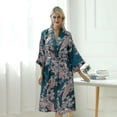 thumbnail image 1 of Kimono Yukata Sleepwear With Belt Satin Silk For, 1 of 3