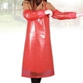thumbnail image 4 of Red BBQ Apron with Oversleeve for Cooking, Baking, Gardening & Dishwashing, 4 of 7