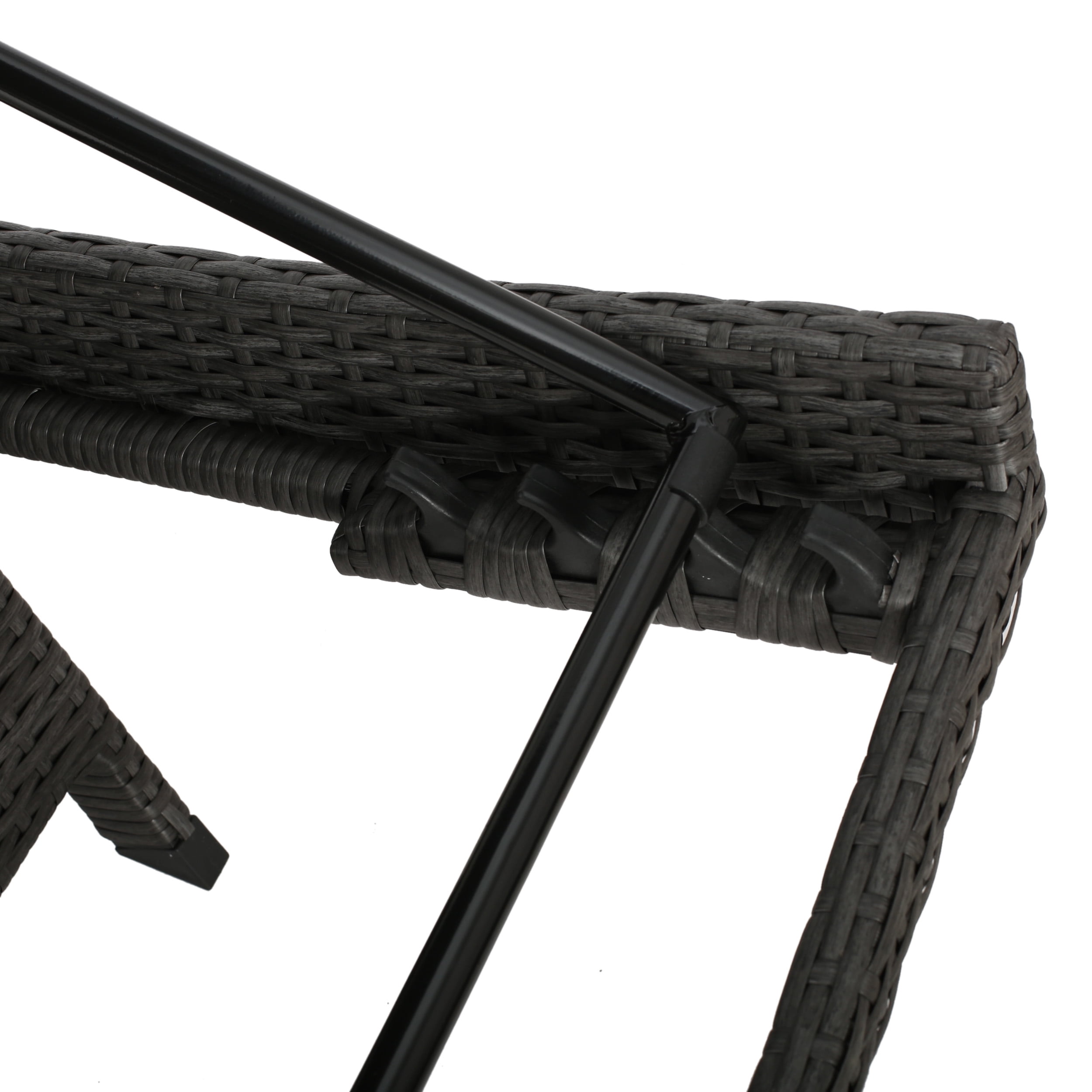 Anthony Outdoor Wicker Chaise Lounge Chair, Grey