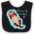 thumbnail image 3 of Inktastic Otter-ly in Love-otter with Heart Boys or Girls Baby Bib, 3 of 4