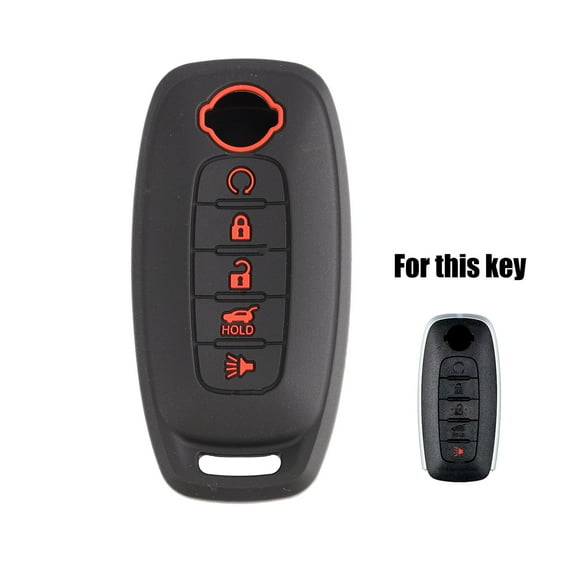 DON'T TOUCH MY KEY Remote 5 Button Key Fob Cover Case for Nissan Pathfinder Rogue Juke Altima Cube