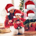 thumbnail image 2 of Gorro navideño de punto rojo 2022, bonito gorro de Papá Noel con pompón, gorro de ganchillo cálido para mamá, bebé, regalo de fiesta de Navidad y Año Nuevo, 2 of 5
