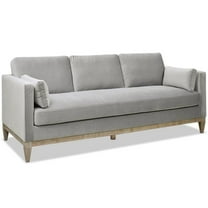 Pemberly Row Modern / Contemporary 84" Farmhouse Sofa Opal Gray