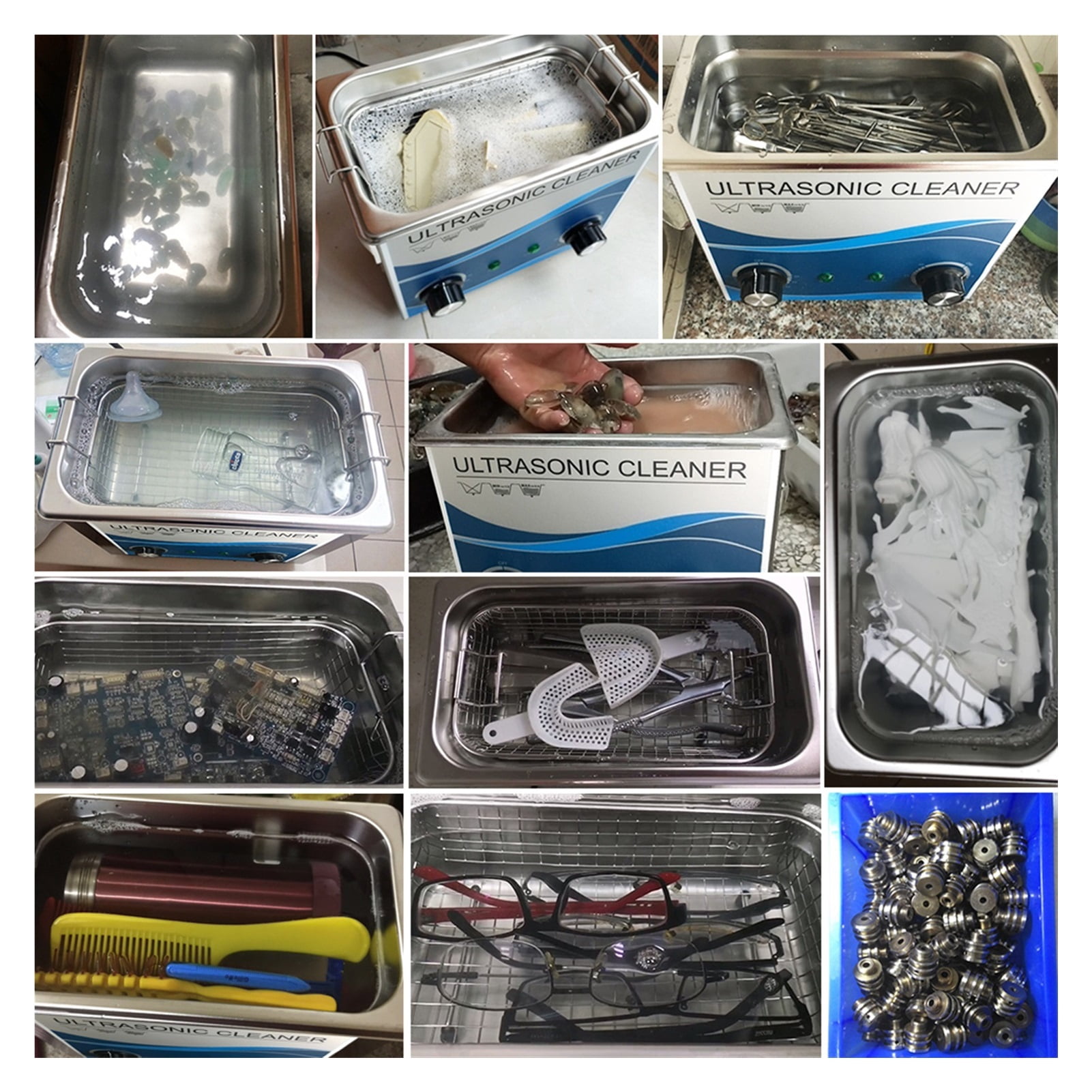 3L Ultrasonic Cleaner 180W Powerful Temperature Knob 40khz Spare Parts Oil Rust Removal Surgical Clinic Dental Tools ,Strong Cleaning