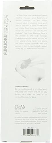 Fukuoku Black Right Hand Five Finger Vibrating Massage Glove - (fits Medium To Large Hand)