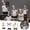 Black, variant on Italian Chef Figurines Kitchen with Chalkboard Counter Top Collectible Statue Desktop Ornament for Home White 9x9x21 cm