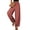 Red Clay, variant on DOKOTOO Barrel Pants Women Casual Drawstring Wide Leg Palazzo Pants Elastic Waisted Linen Pants Trousers with Pockets