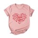 thumbnail image 1 of Camisas casuales de manga corta para mujer Tops Blusa con cuello en O con estampado del día de San Valentín Fridja  gope1109, 1 of 3