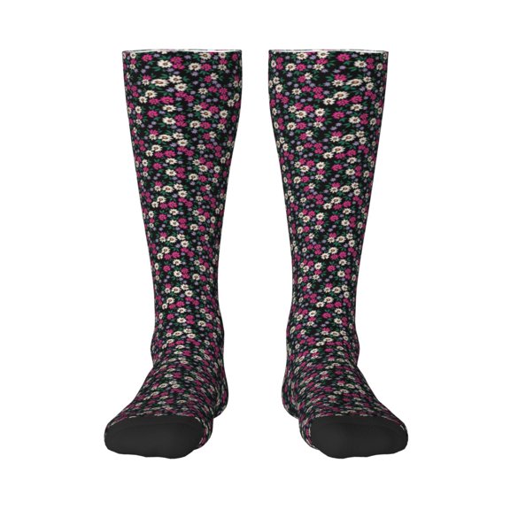 Xecao Daisies Flowers print thigh-high socks, crafted for both men and women with a stretchy, high-opaque design perfect for daily wear