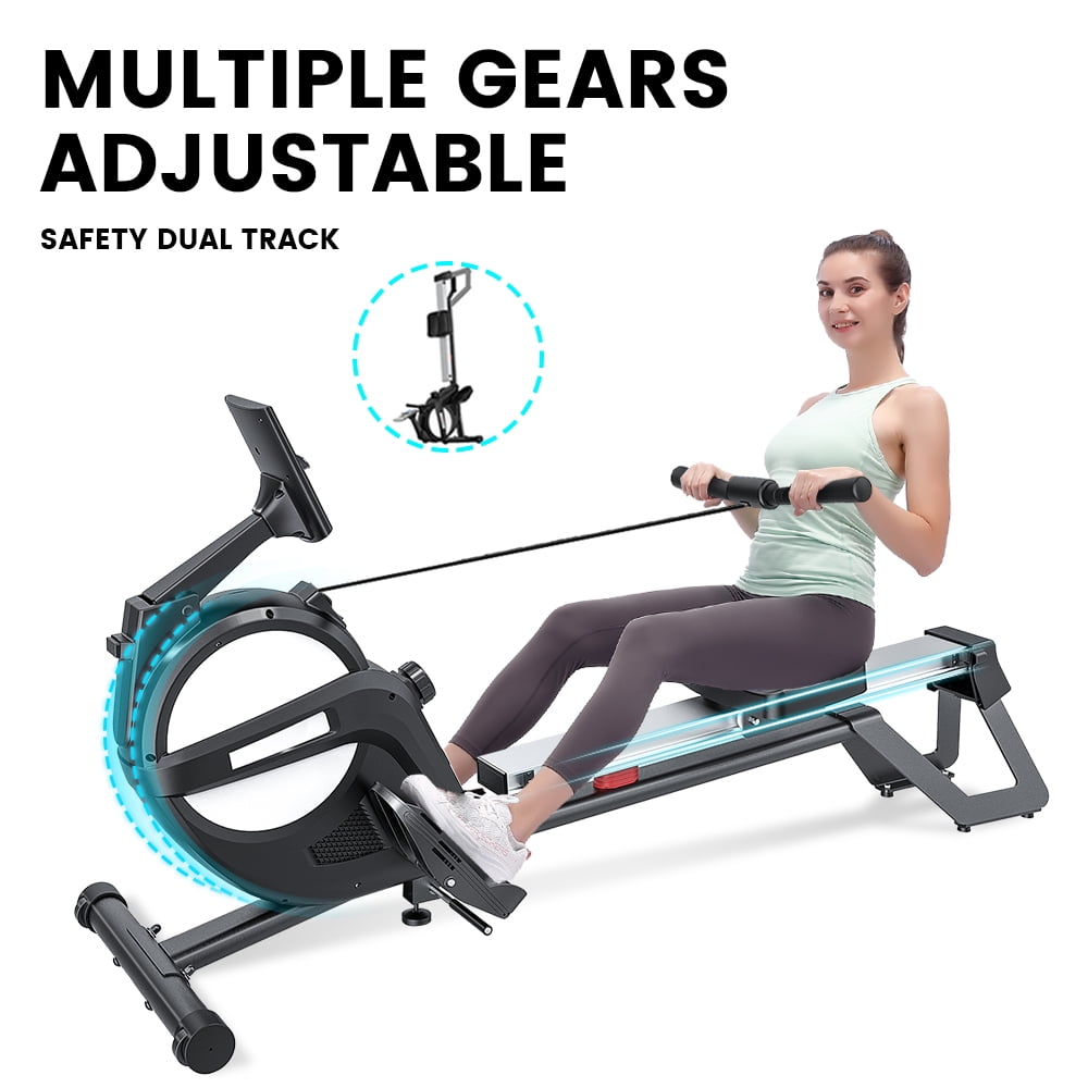 Dripex Fitness Magnetic Rowing Machine Rower with Double Aluminum ...