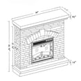 thumbnail image 5 of Commas 3D Electric Fireplace with Mantle, 36" Stone and Brick Heater, Brown, 5 of 9
