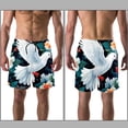 thumbnail image 3 of luoweisi Men's Beach Shorts Quick Dry Swim Trunks with Mesh Lining Peace Dove L, 3 of 5