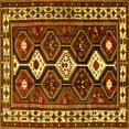 thumbnail image 1 of Ahgly Company Indoor Square Persian Yellow Traditional Area Rugs, 4' Square, 1 of 4