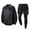 Black, variant on Men's 2 Piece Athletic Outfit Set, Camo Quick Dry Long Sleeve T-Shirt and 2 in 1 Running Pants, Workout Gym Training Sportswear Tracksuit