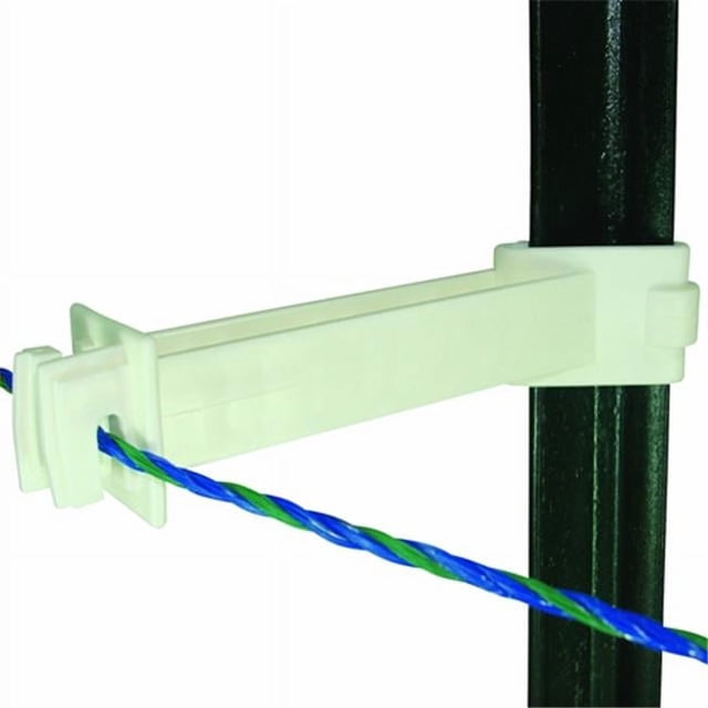Field Guardian 102026 T Post - 5 in. Reverse Extension Insulator - Polywire- White