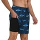 thumbnail image 2 of Fotbe Cute Shark Traje de Baño para Hombre – Shorts de Natación de Secado Rápido con Forro y Bolsillos-Medium, 2 of 6