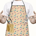 thumbnail image 2 of Cartoon Unicorn Rainbow Raindrop Cloud Apron-Garden Aprons for Women with Pockets-Cotton Linen Waterproof Kitchen Cooking Gardening Aprons Adjustable for Kitchen,Cooking,BBQ and Salon 33x27 Inch, 2 of 7