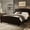 Espresso, variant on Queen Size Adjustable Bed Base, Queen Size Metal Loft Bed, Loft Bed with Easy Climbing Ladder and Guardrails , Black, Black Bed Frames,Metal Platform Bed Frames