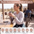 thumbnail image 3 of SKMEI Women's Digital Watch Stainless Steel Watch for Women Waterproof Dual Time Date Gift for Women, 3 of 10