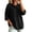 Black_002, variant on SUXIAN Hoodies for Women Relaxed Short Sleeve Tie Front Casual Hoodie Womens XXXL