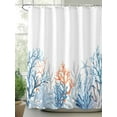 thumbnail image 2 of Shower Curtain Ocean Coral Shower Curtains for Bathroom, Waterproof Polyester Shower Curtain Set with Hooks, Standard Size 66" x 72" Blue Starfish, 2 of 6
