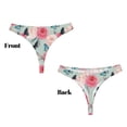 thumbnail image 3 of Balery Roses and Butterflies Tangas de Algodón para Mujer con Estampado – Ropa Interior Sexy, Transpirable, G-string-3X-Large, 3 of 6