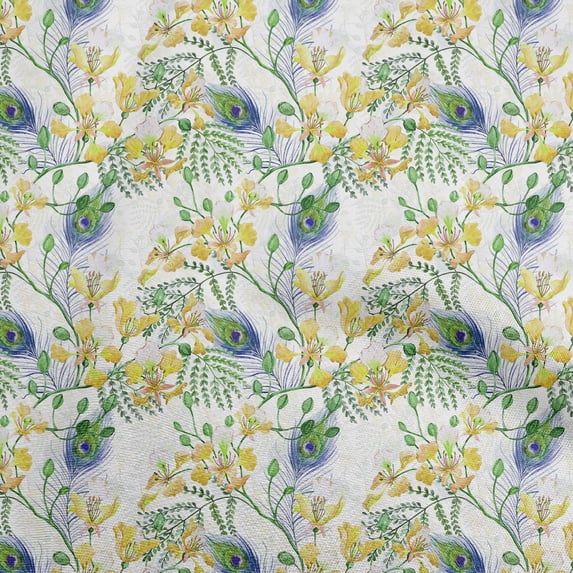 oneOone Viscose Jersey Lime Green Fabric Florals Sewing Craft Projects Fabric Prints By Yard 60 Inch Wide