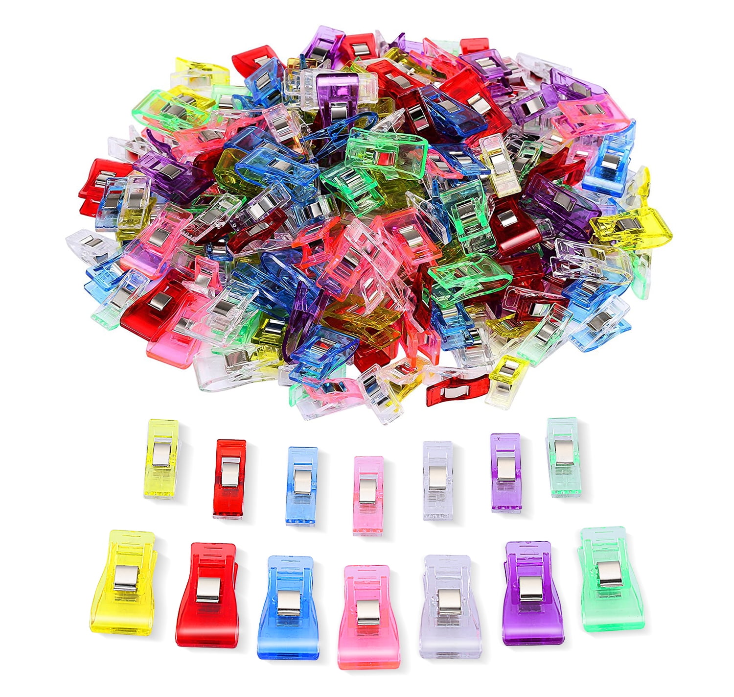 100 Pack Multipurpose Sewing Clips Assorted Colors,Quilting Clips for Sewing Quilting Binding Crafts Fabric Paper and Hanging Little Things 