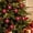 RED B-Free Size, variant on Faux Fur Christmas Ball Ornaments, Hanging Decorations with Santa Snowman Pendants, Cute Mini Baubles Set for Xmas Tree Wreath Holiday Home Party Decor