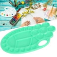 thumbnail image 4 of Paletas De Bandejas De Pintura, Paleta De Acuarela, Paletas De Pintura, Proyecto Escolar De Paleta De Plástico Para Manualidades De Acuarela Al óleo ANGGREK Verde, 4 of 8