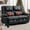 Black, variant on Feelsun 62" Loveseat Recliner Sofa, 150° Manual Reclining Couch with Massage & Lumbar Heat, Wall Hugger PU Leather Home Theater Seating with USB Ports, Cup Holder & Side Pocket for Living Room, RV