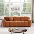 thumbnail image 2 of Modern Cloud Sofa, Black Boucle Fabric, Deep Seat Loveseat with 2 Pillows (Beige, 2seater), 2 of 18