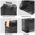 thumbnail image 5 of Marbrasse Multi-Functional Desk Organizer Tray,5 Tier Paper Letter Tray Organizer with File Holder,Mesh File Storage with 8 Compartments, 5 of 7