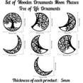 thumbnail image 2 of 7 Pcs Moon Phase with Tree of Life Wood Wall Art, Black Wooden Wall Art Wall Hanging Signs Hollow Wall Art Sculpture for Home Living Room Office Hotel Decor Housewarming Gift, 2 of 9