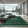 thumbnail image 2 of ODIKA 6'x9' Washable Area Rug Easy Care, Non-Shedding, Hash Training Grid Rugby Soccer Doormat Football Coaches Field Playful for Queen Size Bedroom Under Bed Master Suite, 2 of 7