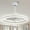 White, variant on Dawn Whisper Modern Scandinavian Flush Mount and Downrod Ceiling Fans ,6 Speeds, Smart App Remote Control For Bedroom