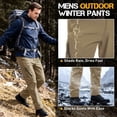 thumbnail image 4 of FEN AI Snow Ski Pants Men Waterproof Softshell Pant Snowboard Trousers Fleece Lined Outdoor Hiking Cargo Pants with 6 Pockets, 4 of 8