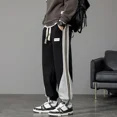 thumbnail image 2 of Pantalones deportivos lisos de otoño e invierno para hombre, pantalones de algodón, sudadera harén, pantalones deportivos grandes de talla grande Y2k coreanos para hombre, 2 of 5