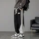 thumbnail image 2 of Pantalones deportivos lisos de otoño e invierno para hombre, pantalones de algodón, sudadera harén, pantalones deportivos grandes de talla grande Y2k coreanos para hombre, 2 of 5