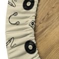 thumbnail image 5 of Ambesonne Music Fitted Round Tablecloth, Retro Records Headphones, 36"- 40" Diameter, Cream Black, 5 of 5