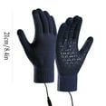 A Pair of Gloves Gray Acrylic USB Heated Gloves Winter Warm Heated