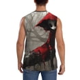 thumbnail image 4 of Fotbe Dark Red Hooded Girl Men's Camiseta sin Mangas Estampada para Hombres, Playera Casual para Gimnasio, Entrenamiento, Playa-Large, 4 of 7