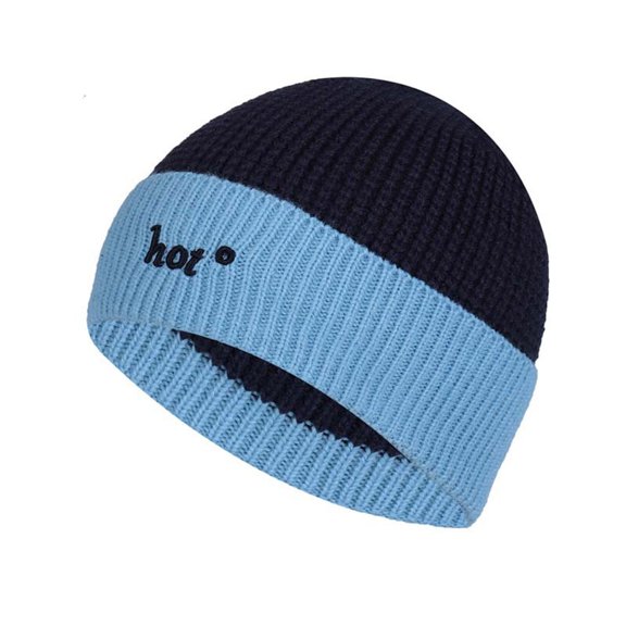 Panankl Berets Hat for Men, , Winter Hat Warm Chunky Cable Knit Hats Soft Thick Cute Knitted Cap for Cold Weather Ski Cap Navy One Size