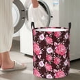 thumbnail image 6 of Uemuo Rose Flowers Pattern Circular Laundry Hamper Basket with handles,Collapsible laundry basket,Large capacity laundry hamper,Laundry Organizer-Small, 6 of 8